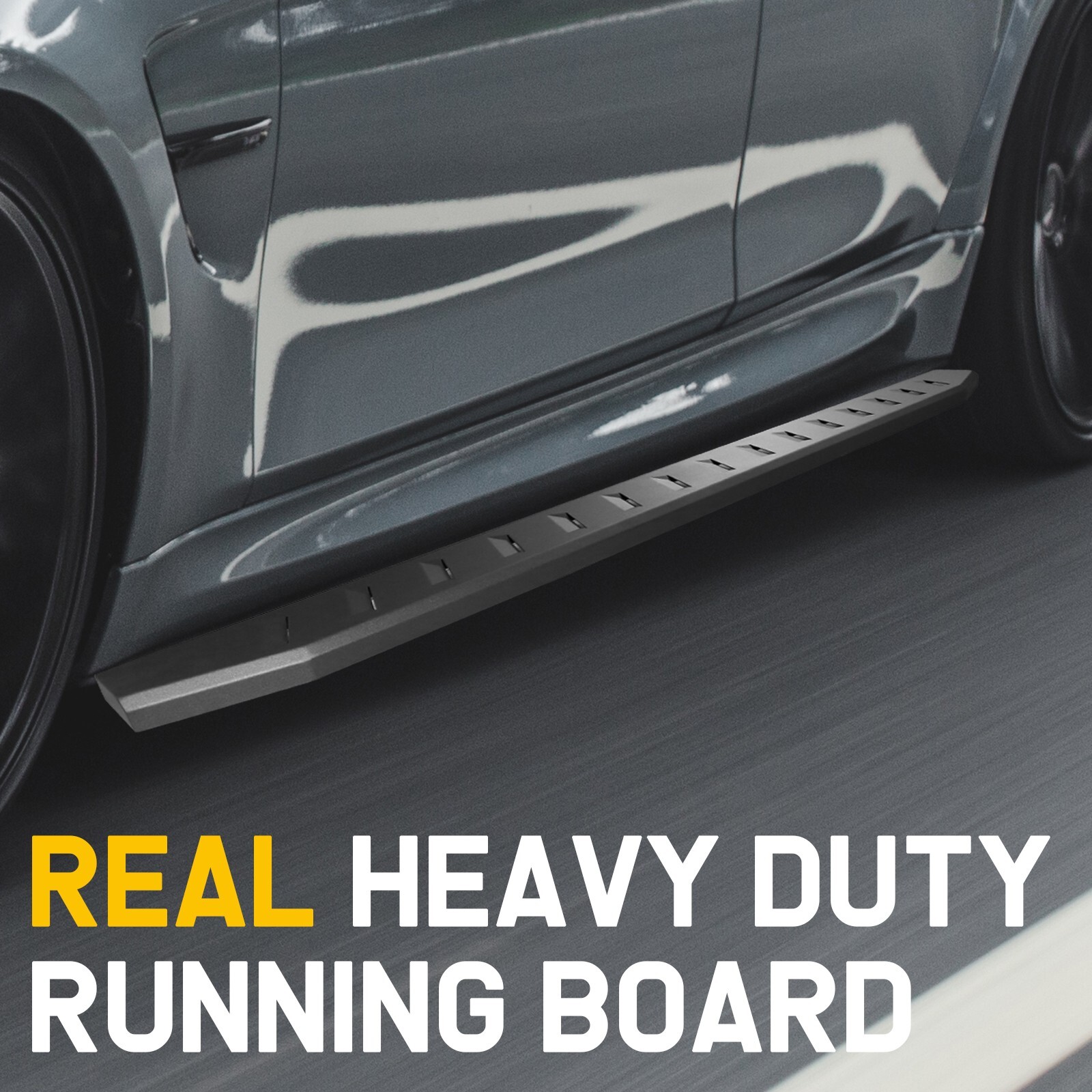 Fit 07-21 Toyota Tundra Double Cab 6" Black Heavy Duty Running Boards Side Steps