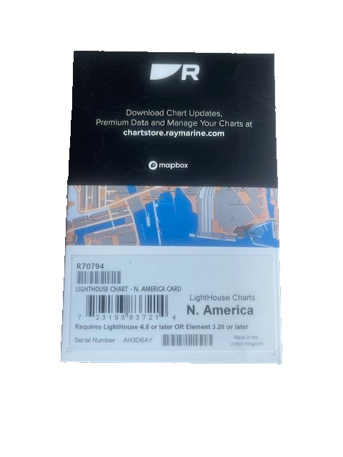 Raymarine LightHouse North America Charts Map for Raymarine Chartplotters R70794