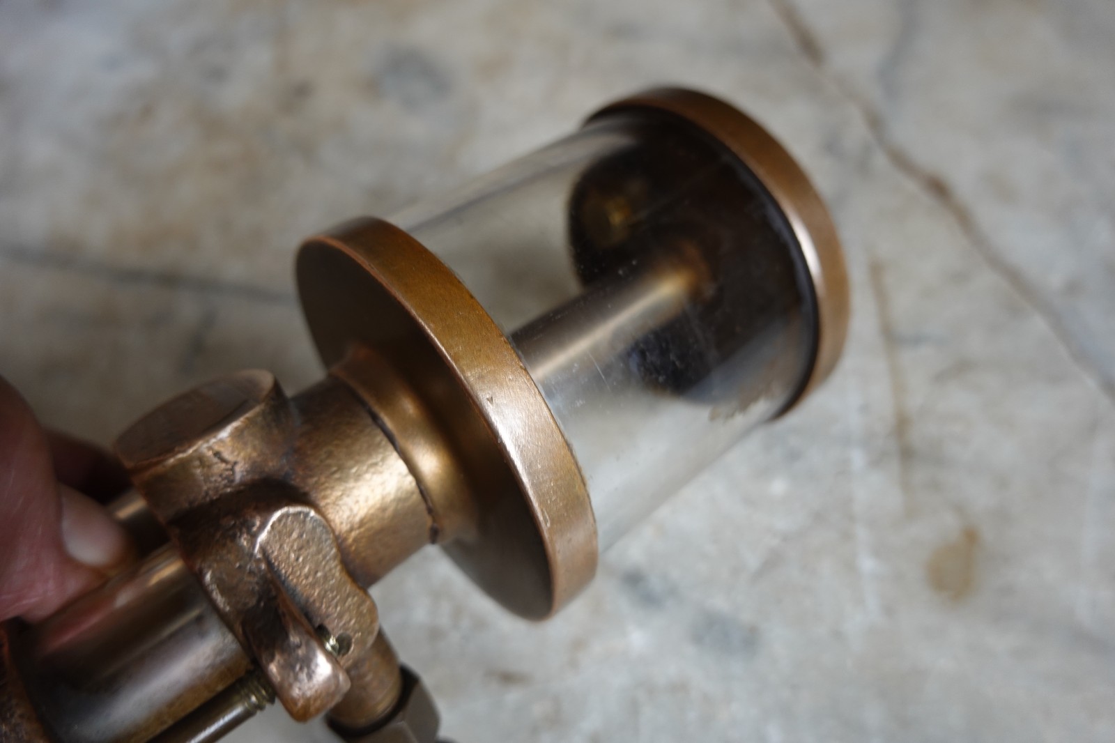 Antique RARE "NEWTONS MACHINE SHOP" 2 DRIP OILER CLEVELAND MARITIME MACHINIST