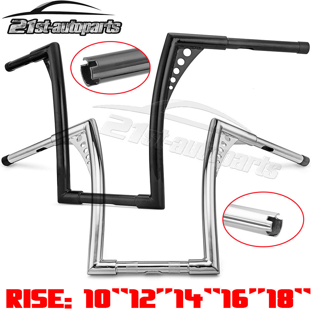 10" 12" 14" 16" Rise Ape Hangers Handlebars For Harley Softail Dyna Sportster XL