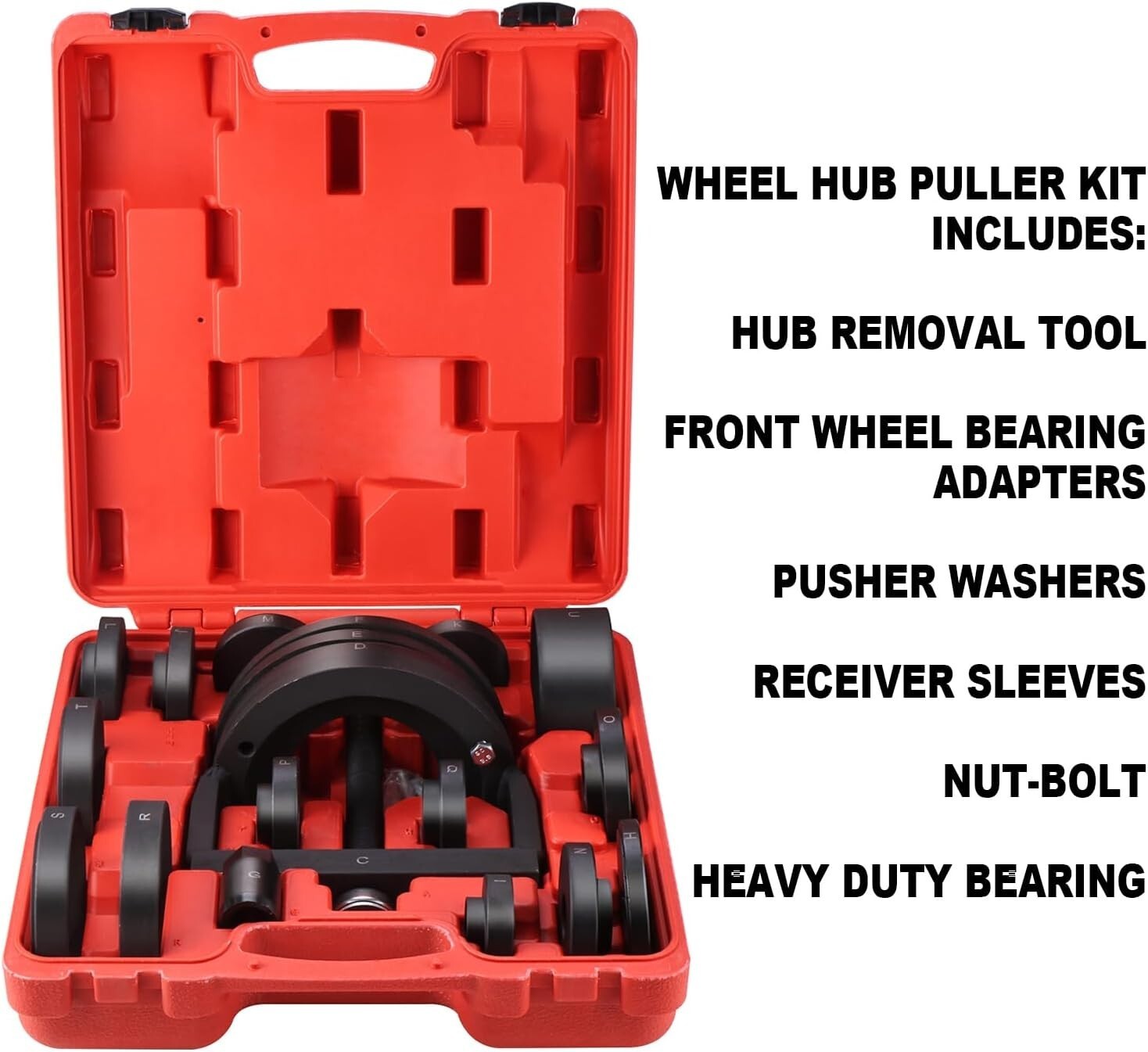 19Pcs Master Wheel Hub & Bearing Removal and Installation Tool Set C to U Sizes