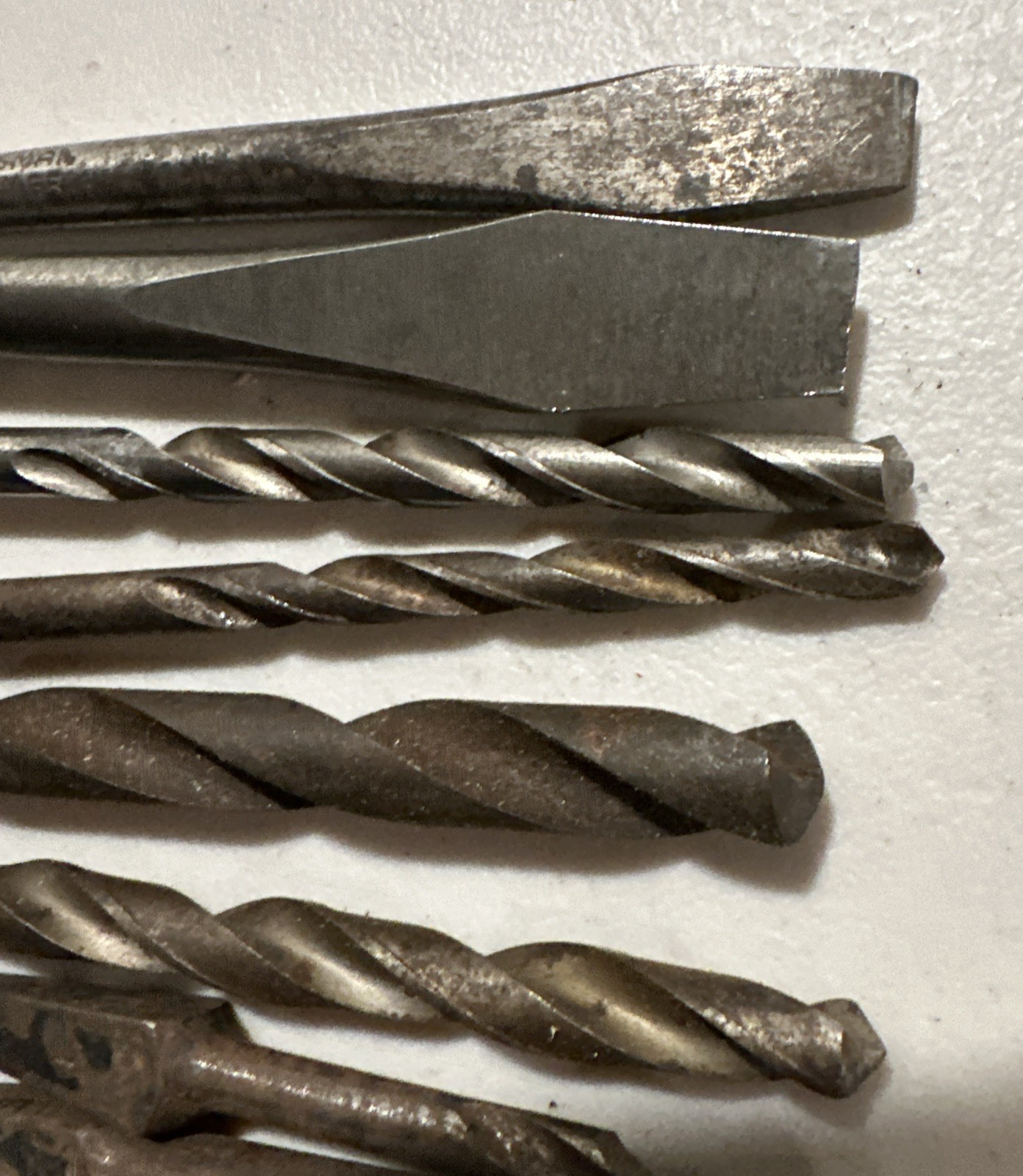 Lot of 11 Mixed Auger Brace Drill Bits & Drivers Flatheads Countersink Twist