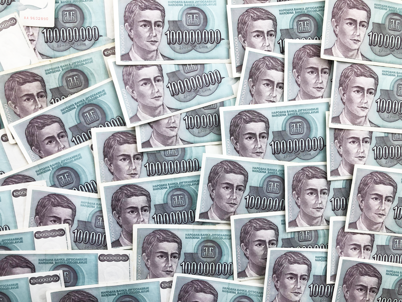 Yugoslavia 1993 100 Million Dinara Banknote Bill Currency Money