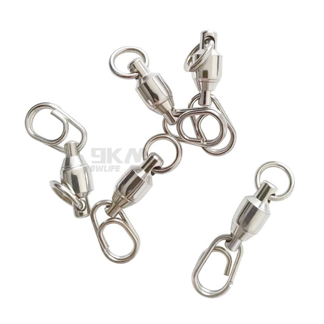 Ball Bearing Fishing Swivel Fast Snap Split Ring 33-220lb Quick Clip Connector