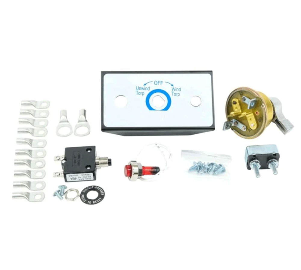 900W 90:1 Dump Truck Tarp Motor w/ Tarp Motor Rotary Switch Kit
