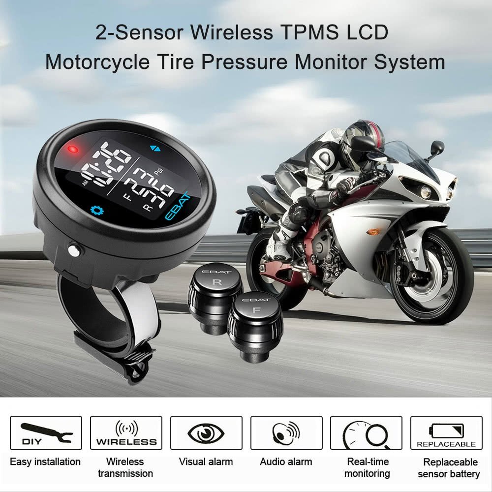 STEEL MATE Motorcycle Tire Pressure Monitor System Universal Motorcycle TPMS