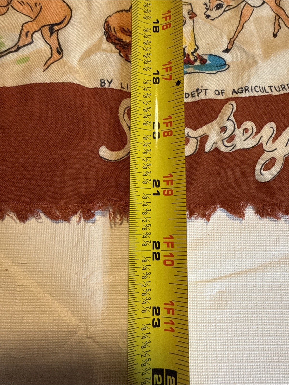 VTG 1940s-50s US Dept Agriculture SMOKEY THE BEAR Forestry Department SCARF-HTF