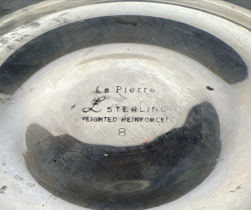 Vintage Pair La Pierre Sterling Silver Candle Holders Weighted & Reinforced ~ #8