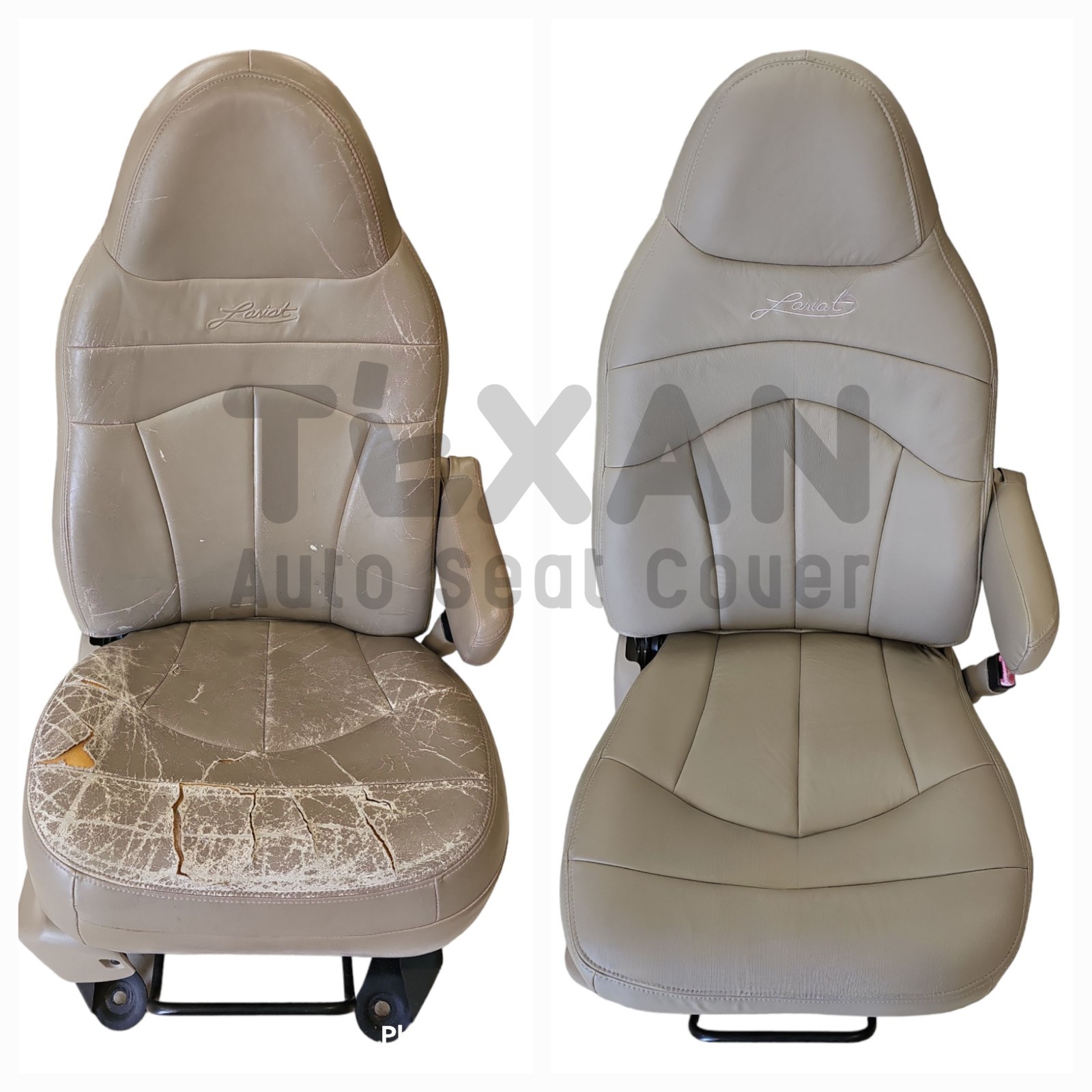 Driver Bottom Replacement Seat Cover Leather Light Tan For 2002-2010 Lexus SC430