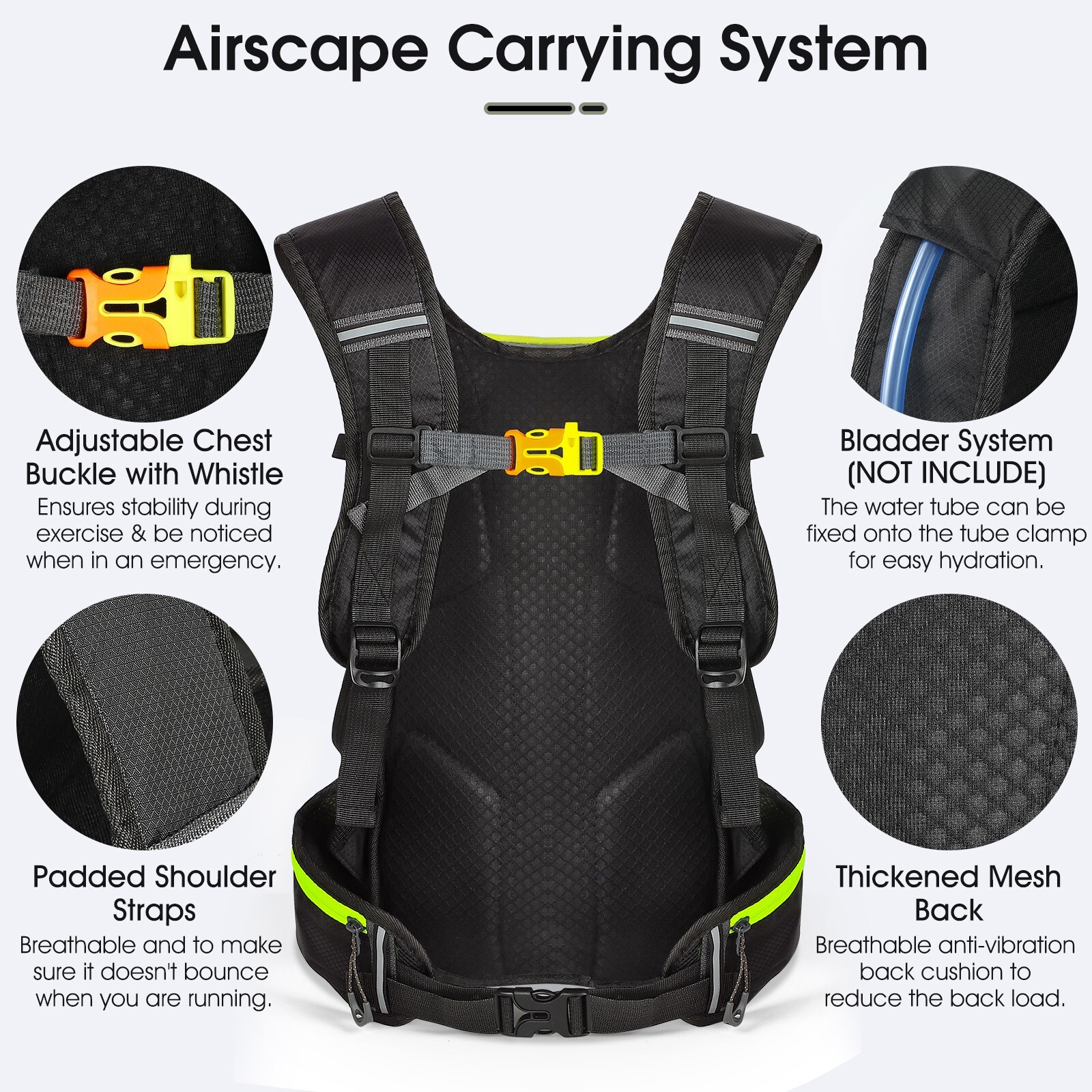 WEST BIKING Cycling Hiking Outdoor Sports Hydration Packs Backpack 16L Bag Green