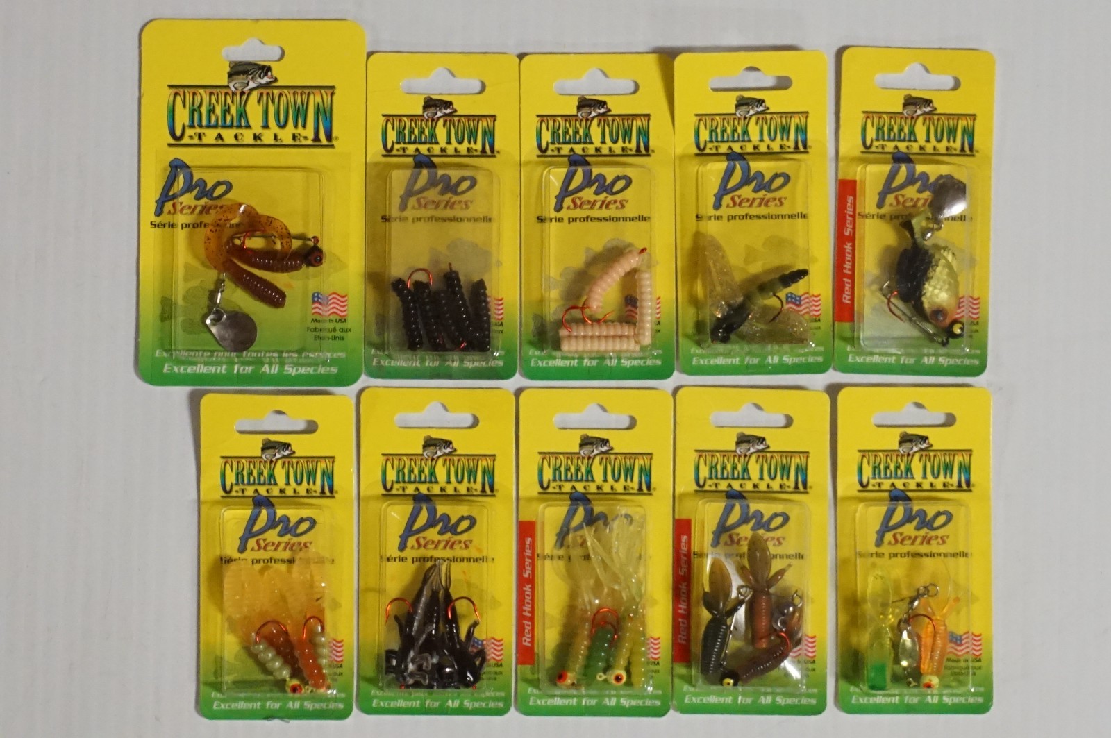 30 Packs - Creek Town Plastic Fishing Lures - Frogs, Grubs, Minnows, Crawfish