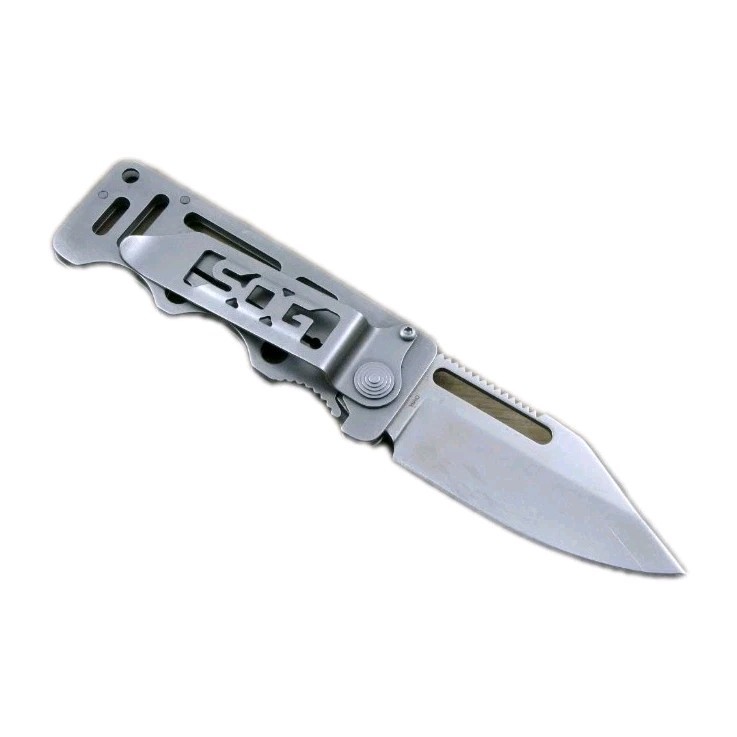 SOG Cash Card Folding Knife Money Clip Plain Edge Stainless