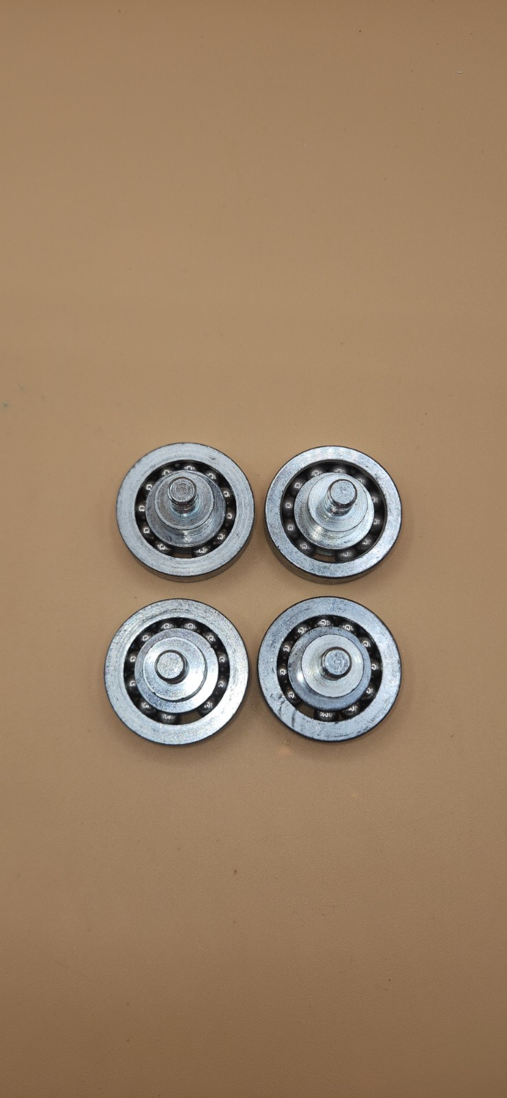 RANDELL 1 1/2" x 5/16" ROLLER BEARINGS Lot of 4 W/O Screws New