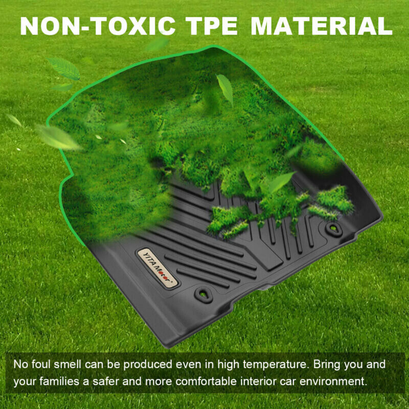 For 2008-2020 Dodge Grand Caravan Floor Mats Black Rubber All Weather Protection