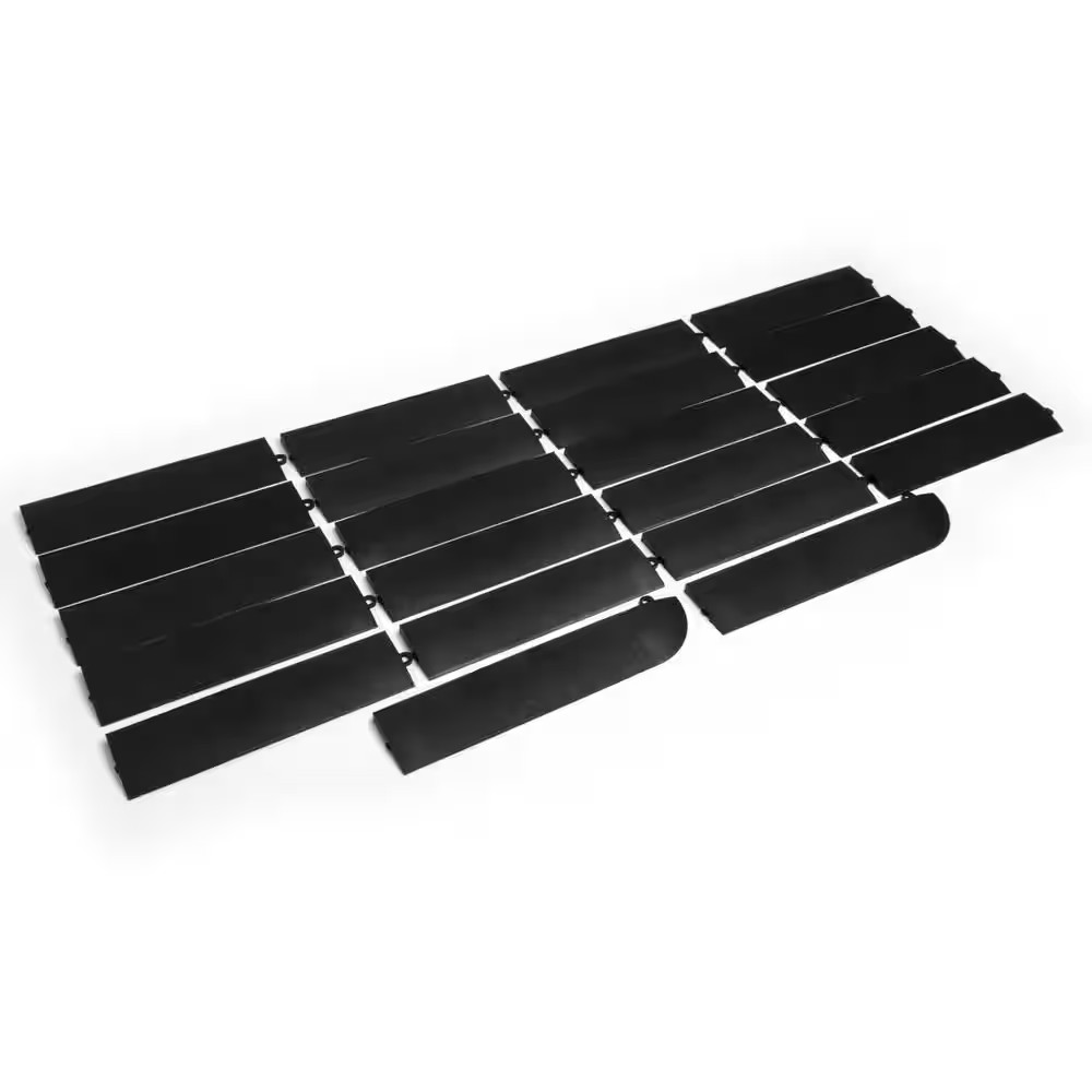 12 In. X 3 In. Black Modular Edging Kit Male (22-Piece, Includes 2 Corner Edges)