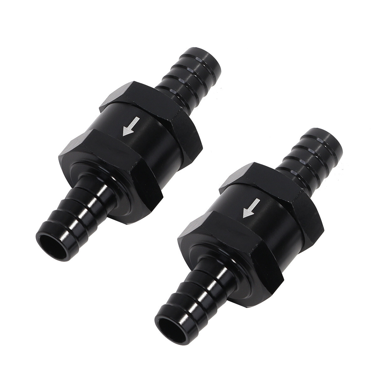 3/8" Fuel Check Valve One Way Inline Non Return Diesel Gasoline Black 10mm 2Pcs