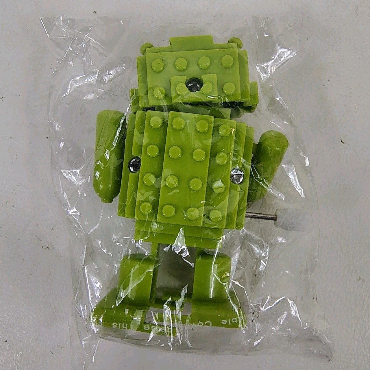 Wind Up Walking Android Puzzlebot Toy Green 2 5/8” Tall New In Package
