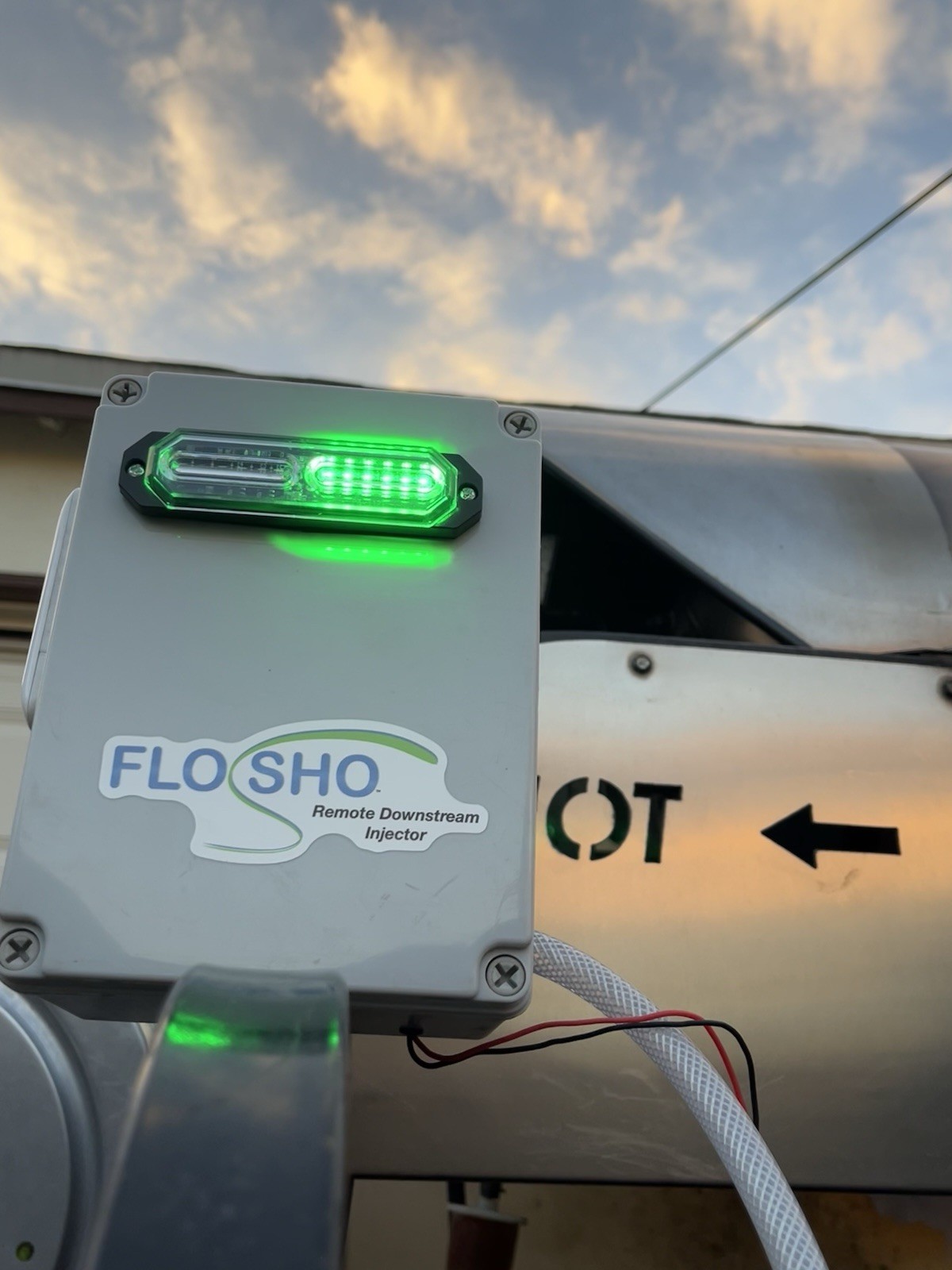 FloSho Long-Range Remote Downstream Injector System Chem/Rinse Switch Controller