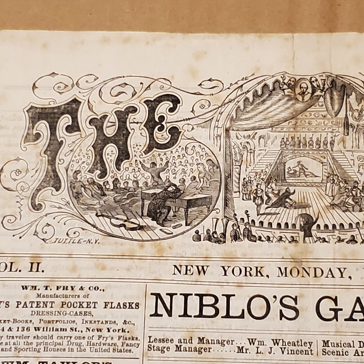 5019----1866 The Stage NYC theatre bulletin