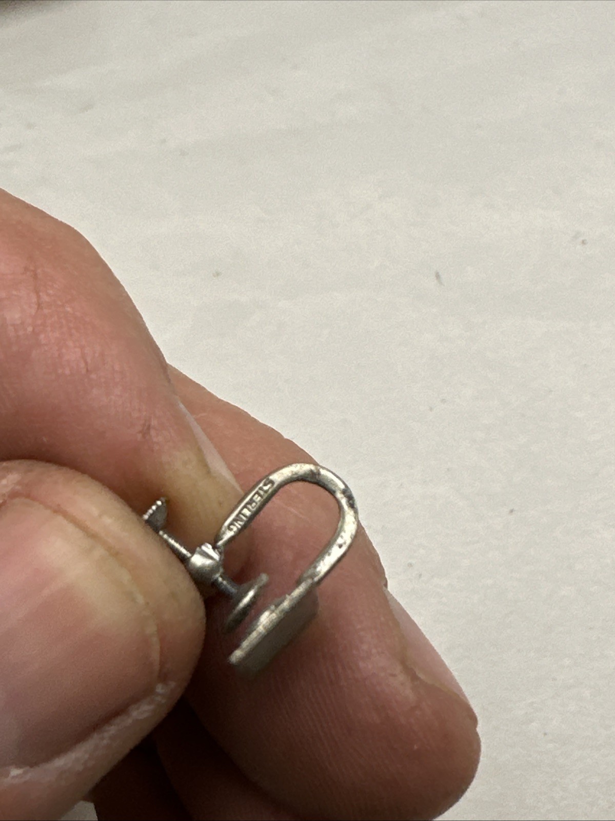 TWO WW2 US ARMY EARRINGS SWEETHEART MILITARY Sterling Silver