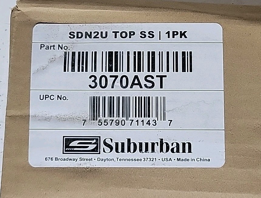 SUBURBAN 3070AST SDN2U RV DROP IN TOP SS