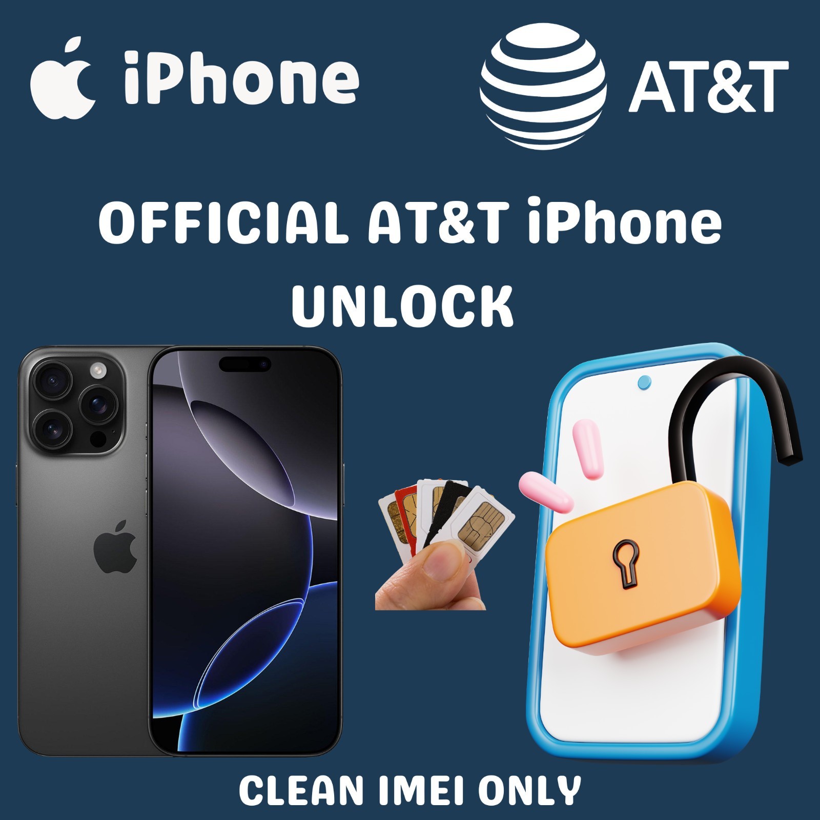 Att Iphone Unlock Service all iphone supported, Send Imei First