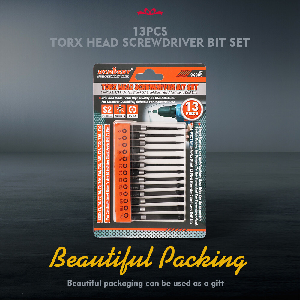 13PC Torx Bit Set Quick Change Security Tamper Proof Bits