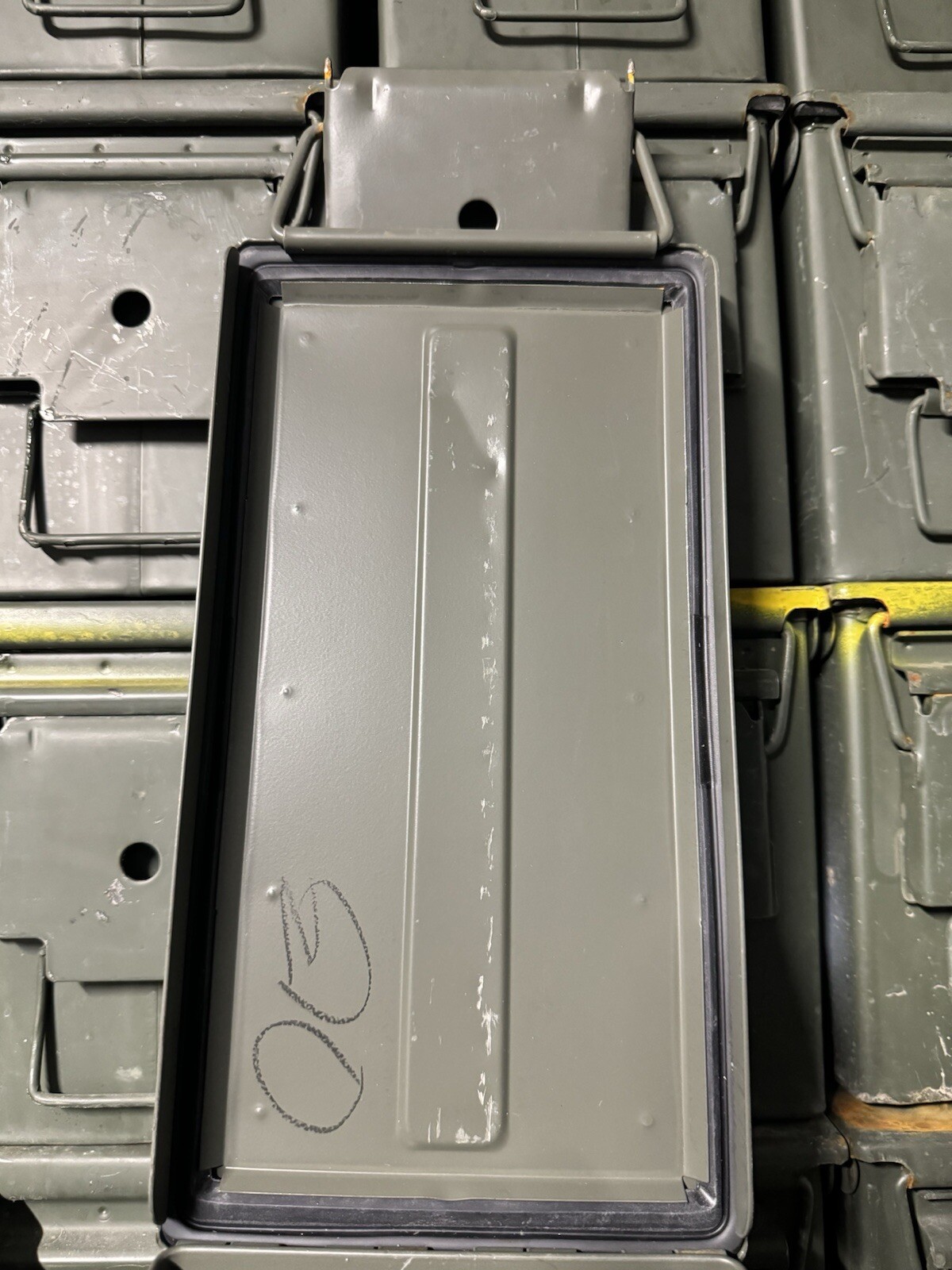 Lot Of (2) M2A1 / M2A2 USGI Metal Ammo Can Box