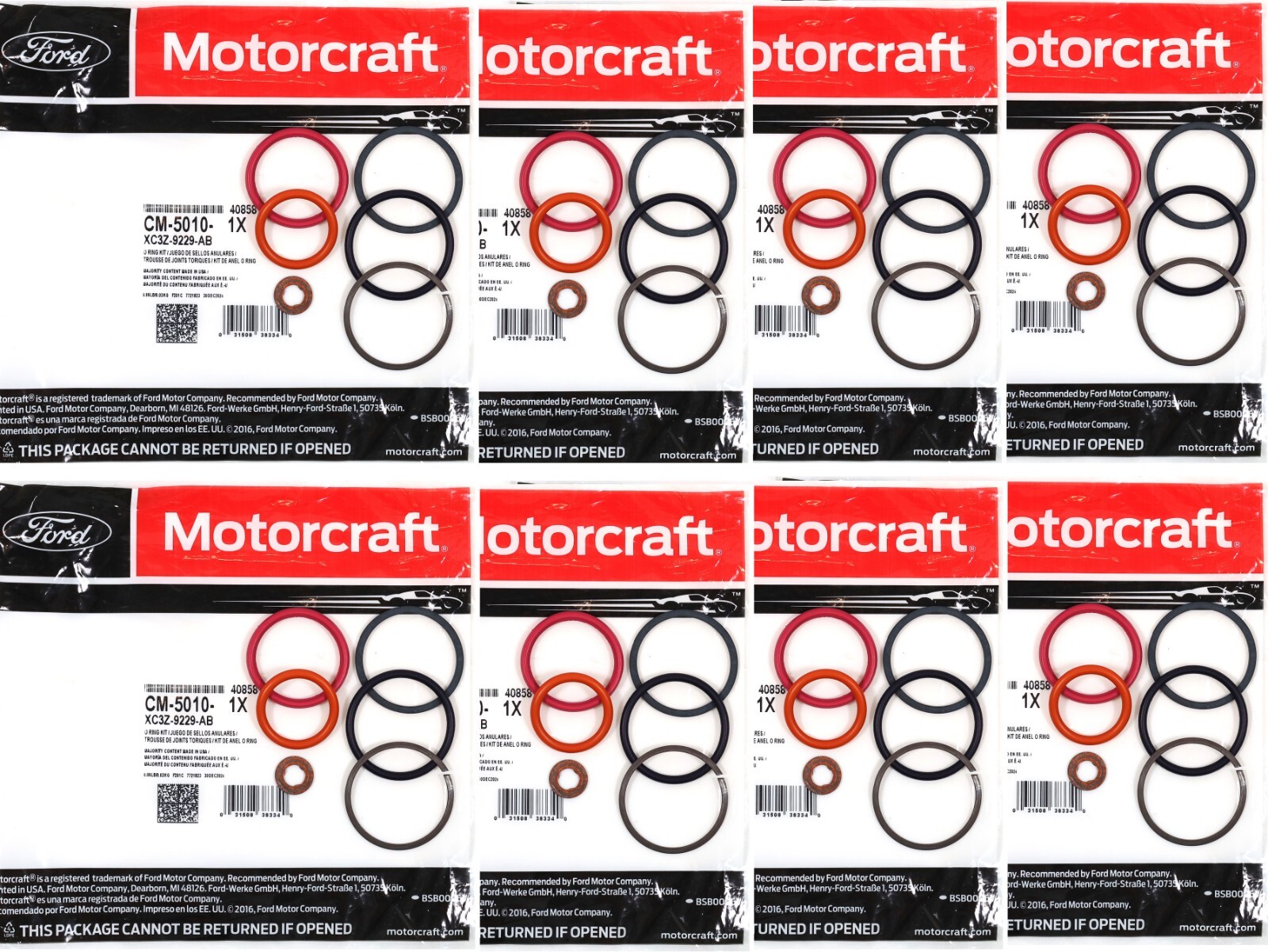 94–03 7.3L Powerstroke Injector O-Rings Full Set of 8 Genuine Motorcraft CM-5010