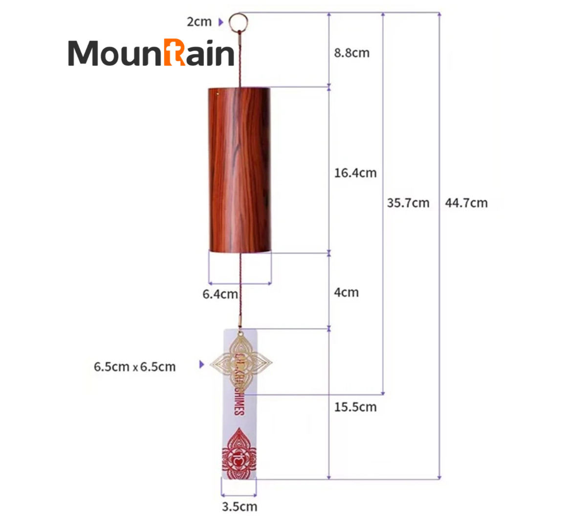 A Set of 7pcs Meditation Chord Wind Chime Handmade Bamboo Sound Healing Chimes