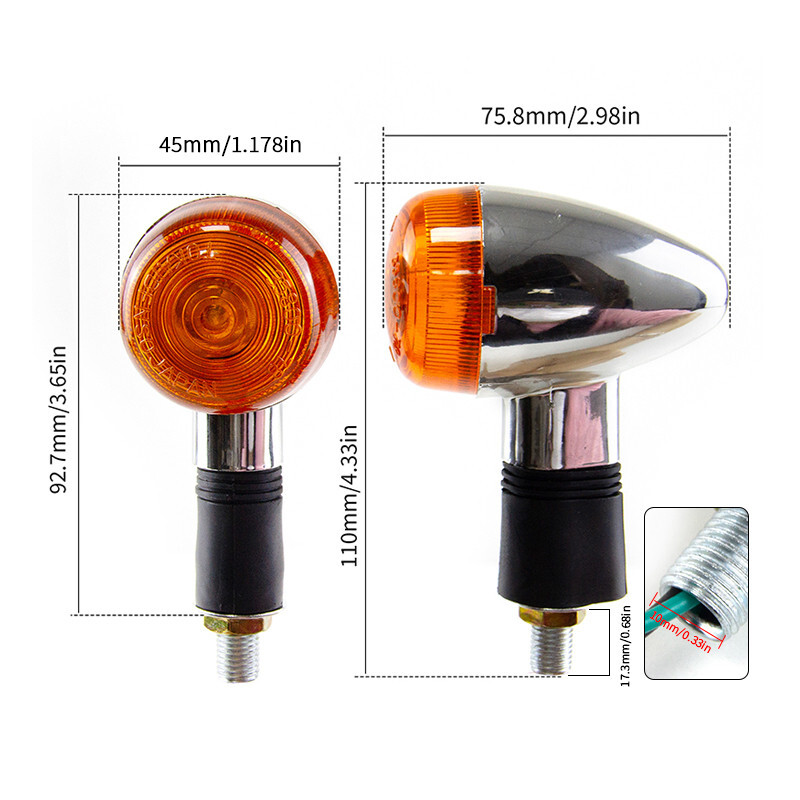 4pcs Amber Turn Signal Lights for Suzuki Boulevard C109R C50 C90 S 40 50 83