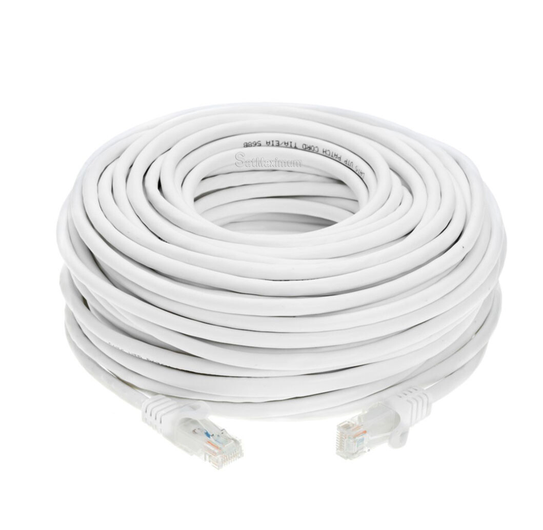 CAT6e/CAT6 Ethernet LAN Network RJ45 Patch Cable White 25FT-200FT Multipack LOT