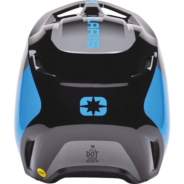Fox Racing V1 Polaris Motorcycle Helmet | Black/Blue/Grey | DOT ; ECE 22-06