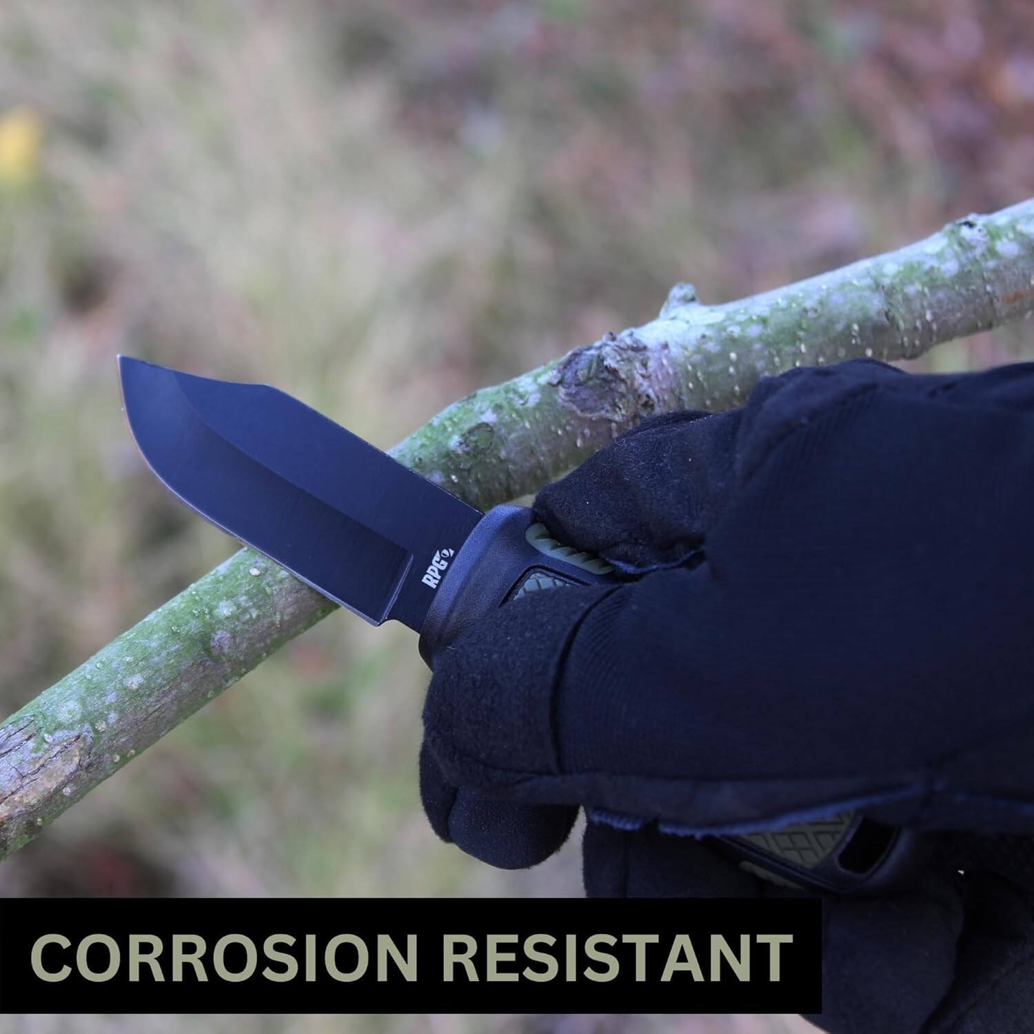 RPG-Mini Fixed Blade Knife 2.5" Stainless Steel EDC Neck Knife w/ Chain- Outdoor