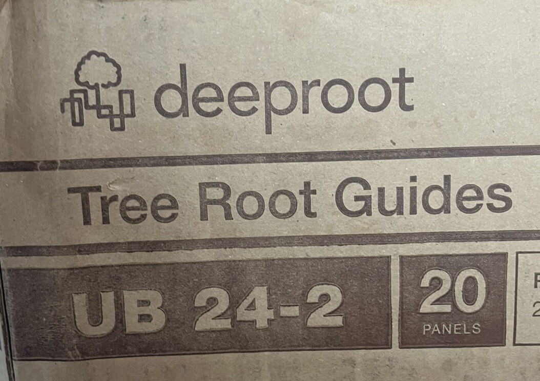 DeepRoot UB 24-2 Tree Root Barrier Black 20 Panels 24”x24”