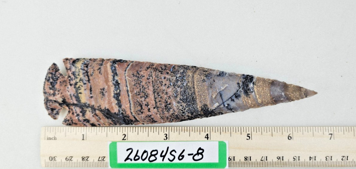 6.5" Spearhead - Lance Head - Drill Point - Knife - Hand Knapped Agate