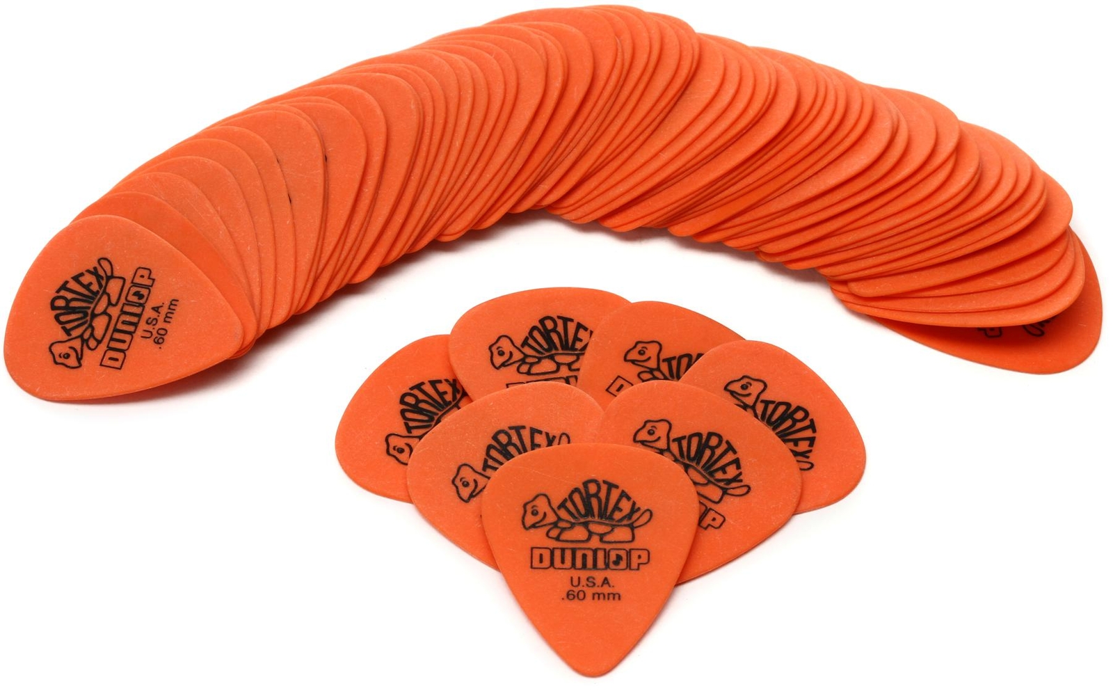 Dunlop 418R060 Tortex Standard Guitar Picks .60mm Orange 72-pack