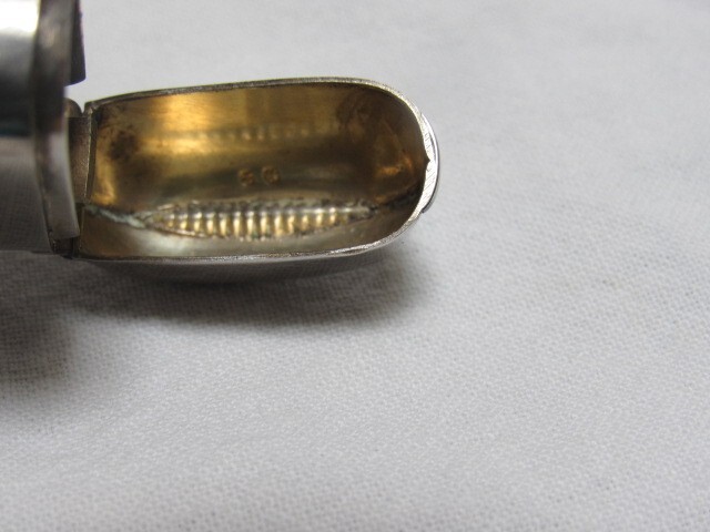 Antique English Sterling Match Safe & Coin Holder