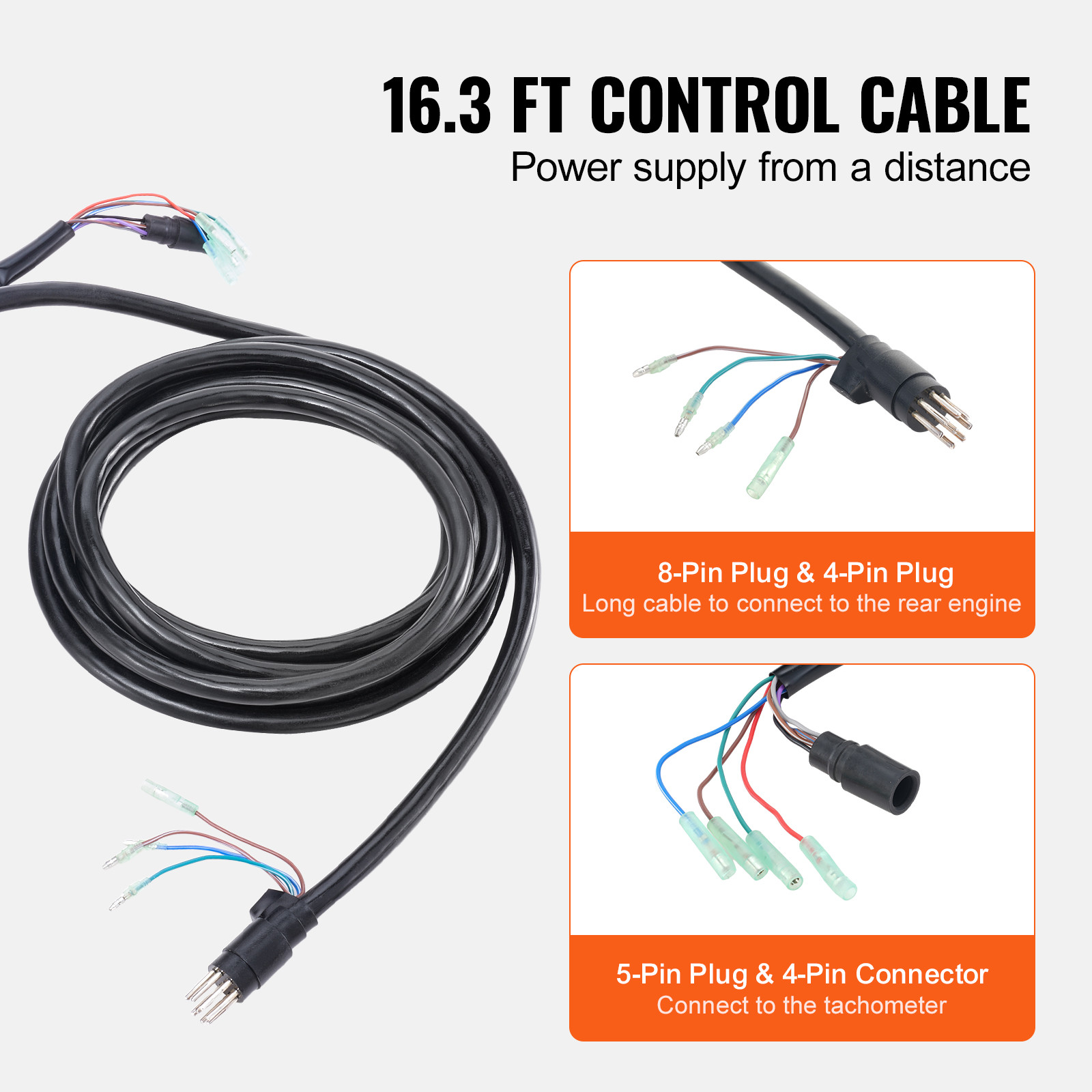 Outboard Throttle Remote Control Box Side-Mounted for Mercury PT 2-Stroke