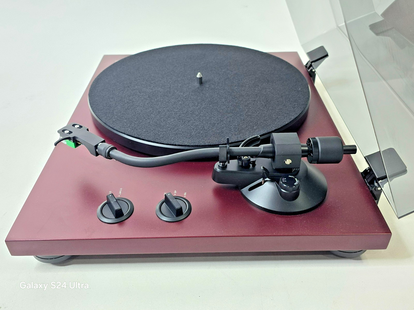 TEAC TN-400S Analog USB Turntable Record Player Cherry Red