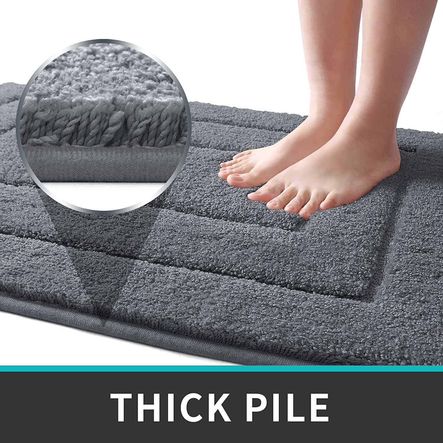 Bathroom Rug Mat, Extra Soft Absorbent Premium , Non-Slip Comfortable Carpet