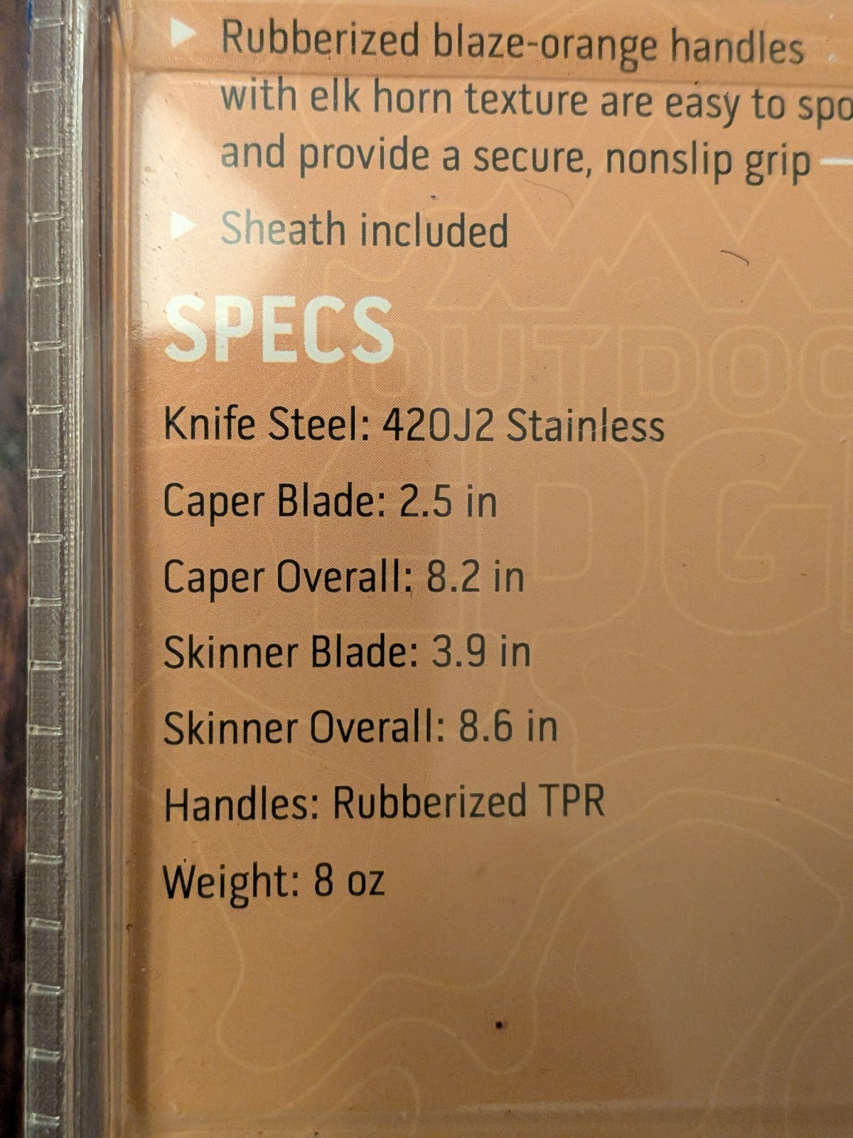 NEW Outdoor Edge Wild-Pair Gut-Hook Skinner & Caping Knife w/ Nylon Sheath WR-1C