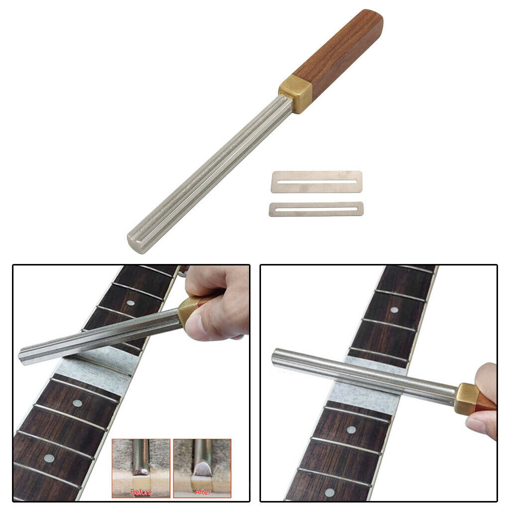 4-Slot Guitar Fret Crowning File Fretboard Diamond Coating Repair Dress Tool t
