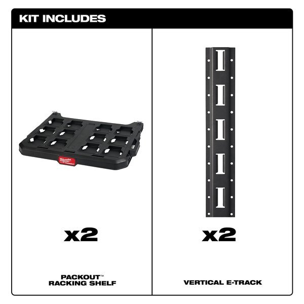 Milwaukee Tool 48-22-8480 Packout 2-Shelf Racking Kit