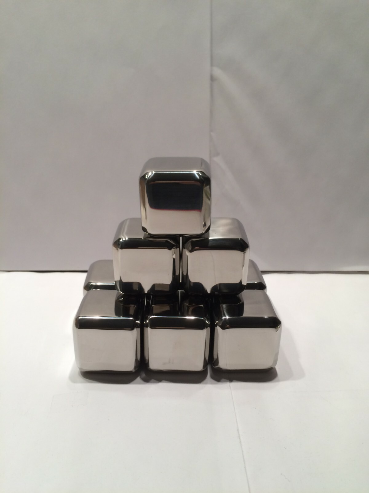 1-10 40mm Jumbo Whiskey Whisky Stones Stainless Steel Ice Cube Wine Chiller USA