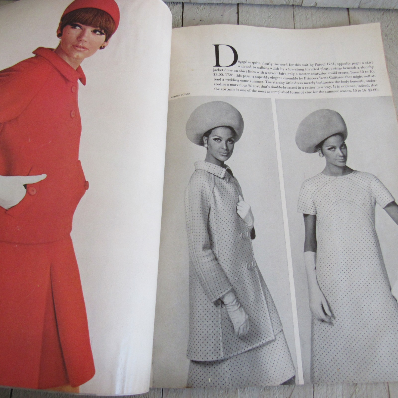 Vintage Vogue Pattern Book April / May 1967 Fashion Sewing