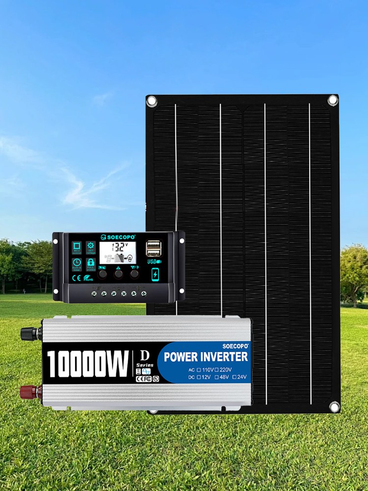 10000W Inverter Solar Panel Kit Solar Power Generator 100A Home 110V Grid Systhy