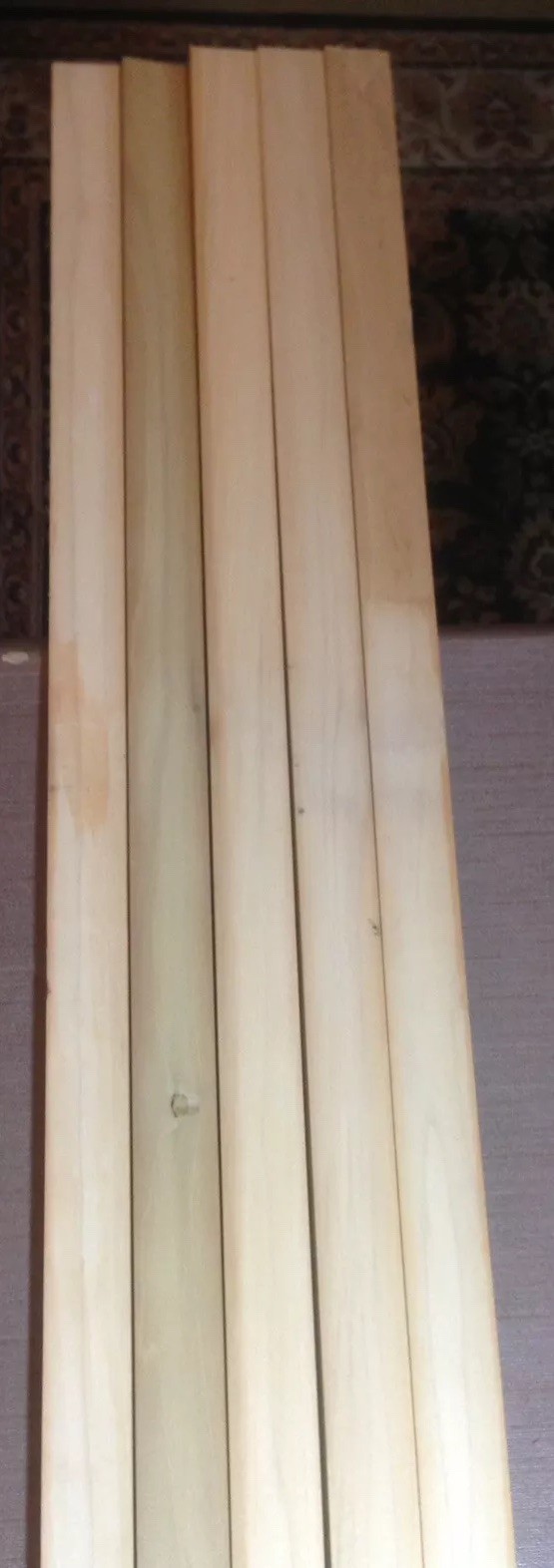 Poplar hardwood Lumber 5 Pieces 3/8"x 1-1/2"x58"+