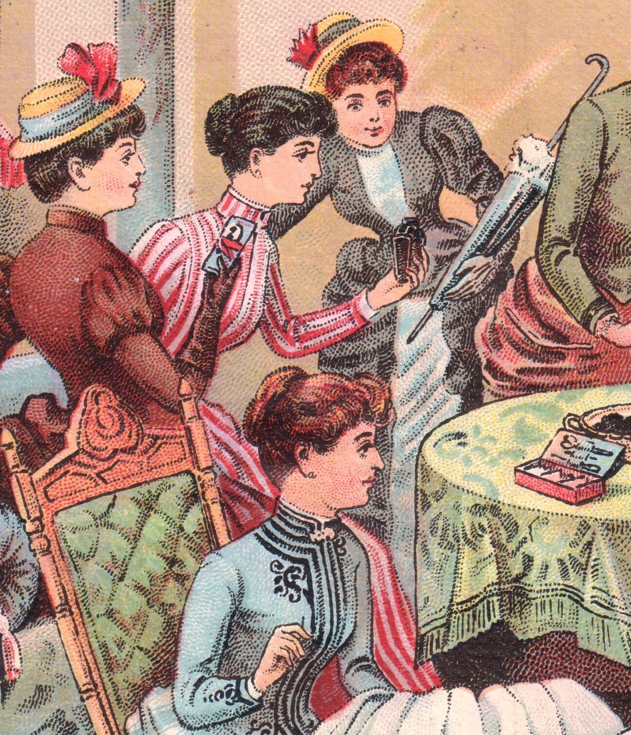 Railroad Snuff RARE 19th Century Tobacco Dorcas Sewing Society Helmes Trade Card