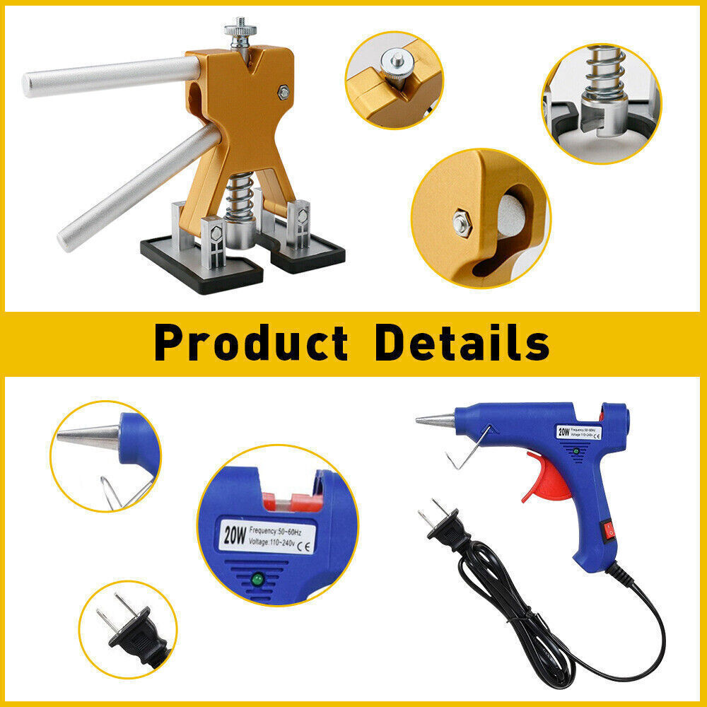 32 PCS Dent Paintless Car Repair Puller Kit Remover Lifter Dint Hail Damage Tool